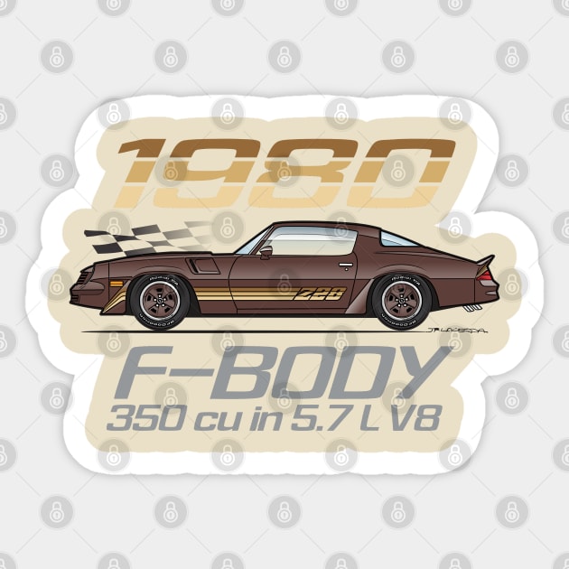 1980 F-Body Brown Sticker by JRCustoms44